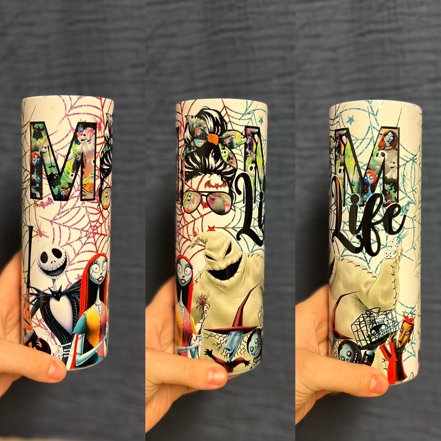 Sally And Jack Skellington Mom Edition / 20oz Stainless Steel Tumbler / Sublimation Tumbler / Halloween / Horror / Gift For Her / Tumbler With Straw