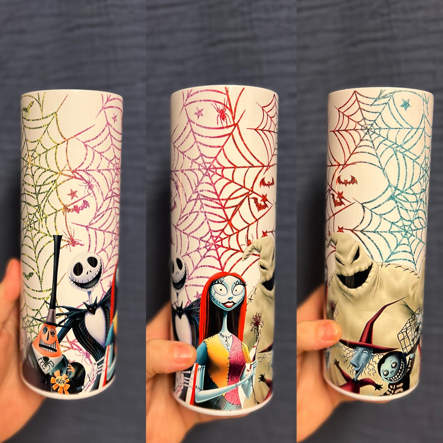 Sally And Jack Skellington / 20oz Stainless Steel Tumbler / Sublimation Tumbler / Halloween / Horror / Gift For Her / Tumbler With Straw