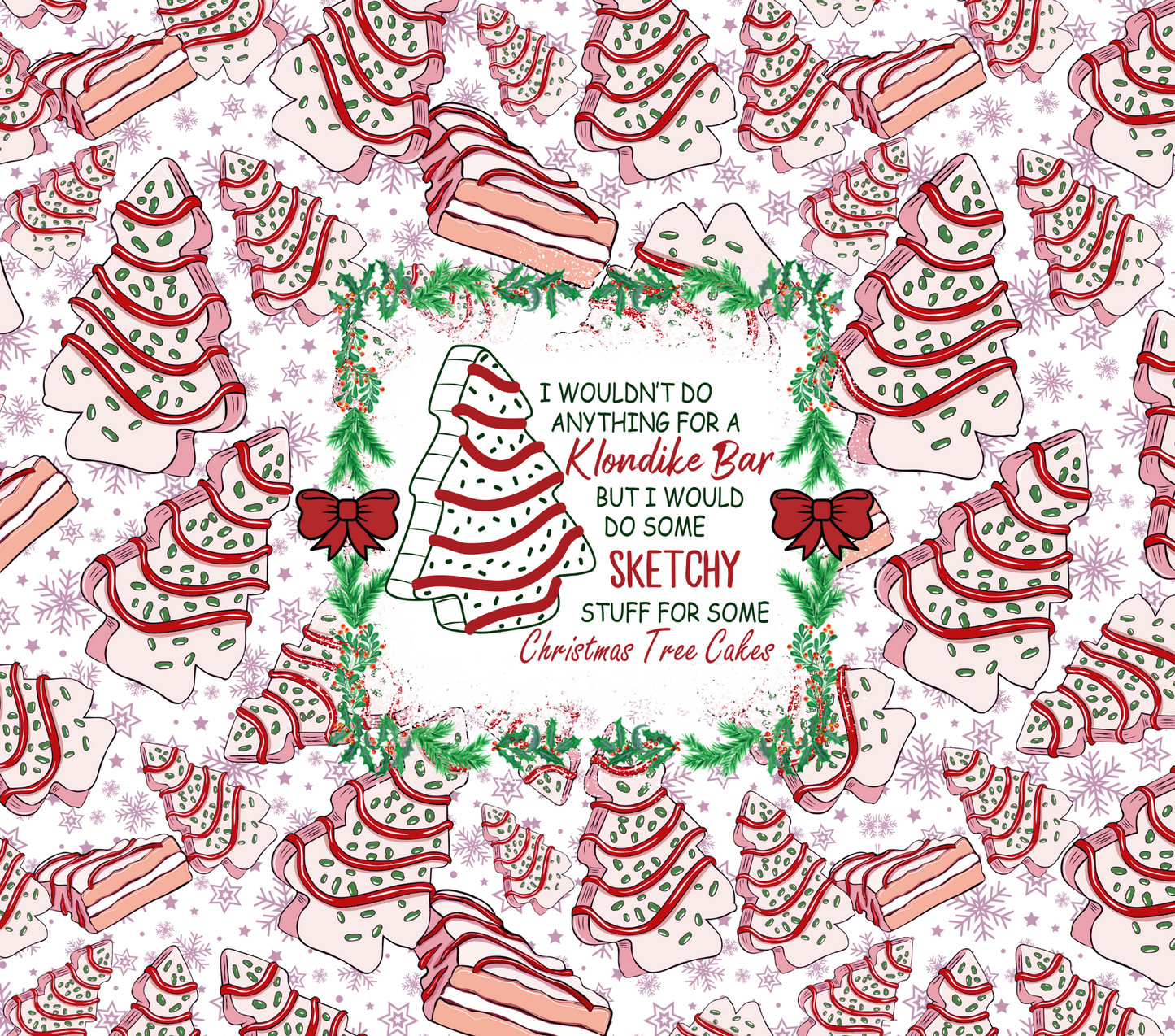 20 oz Skinny Tumbler - Christmas Tree Cake