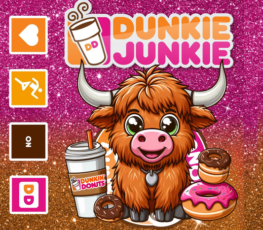 20 oz Skinny Tumbler - Dunkin Junkie