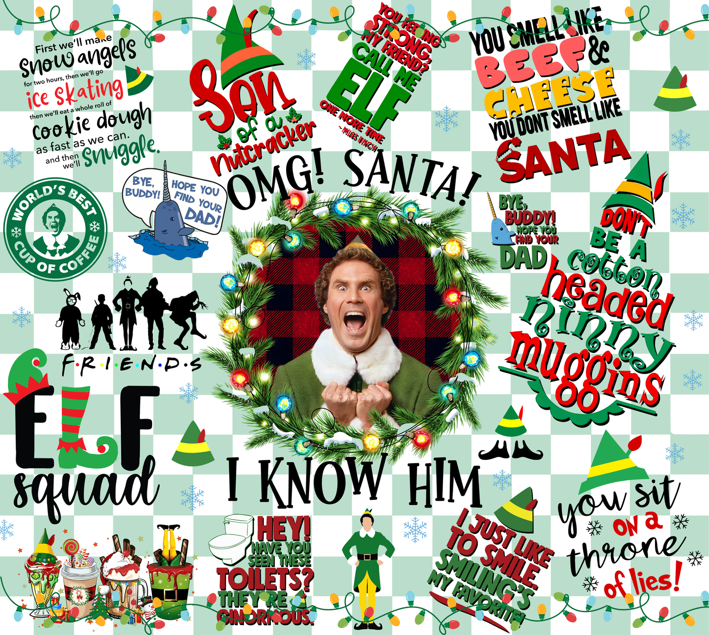 20 oz Skinny Tumbler - SANTAS COMING