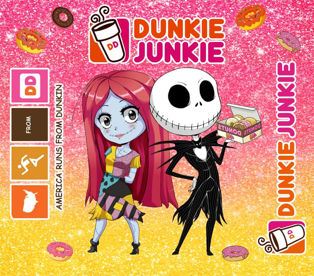 20 oz Skinny Tumbler - Dunkin Junkie