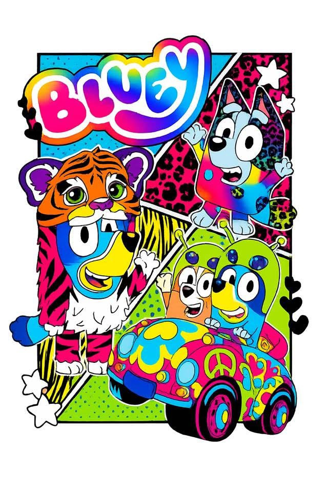 20oz Tumbler- Lisa Frank Bluey