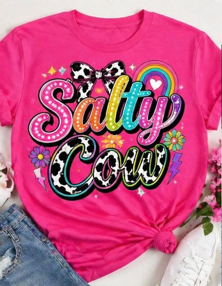 Salty Cow Bow Babe Tee