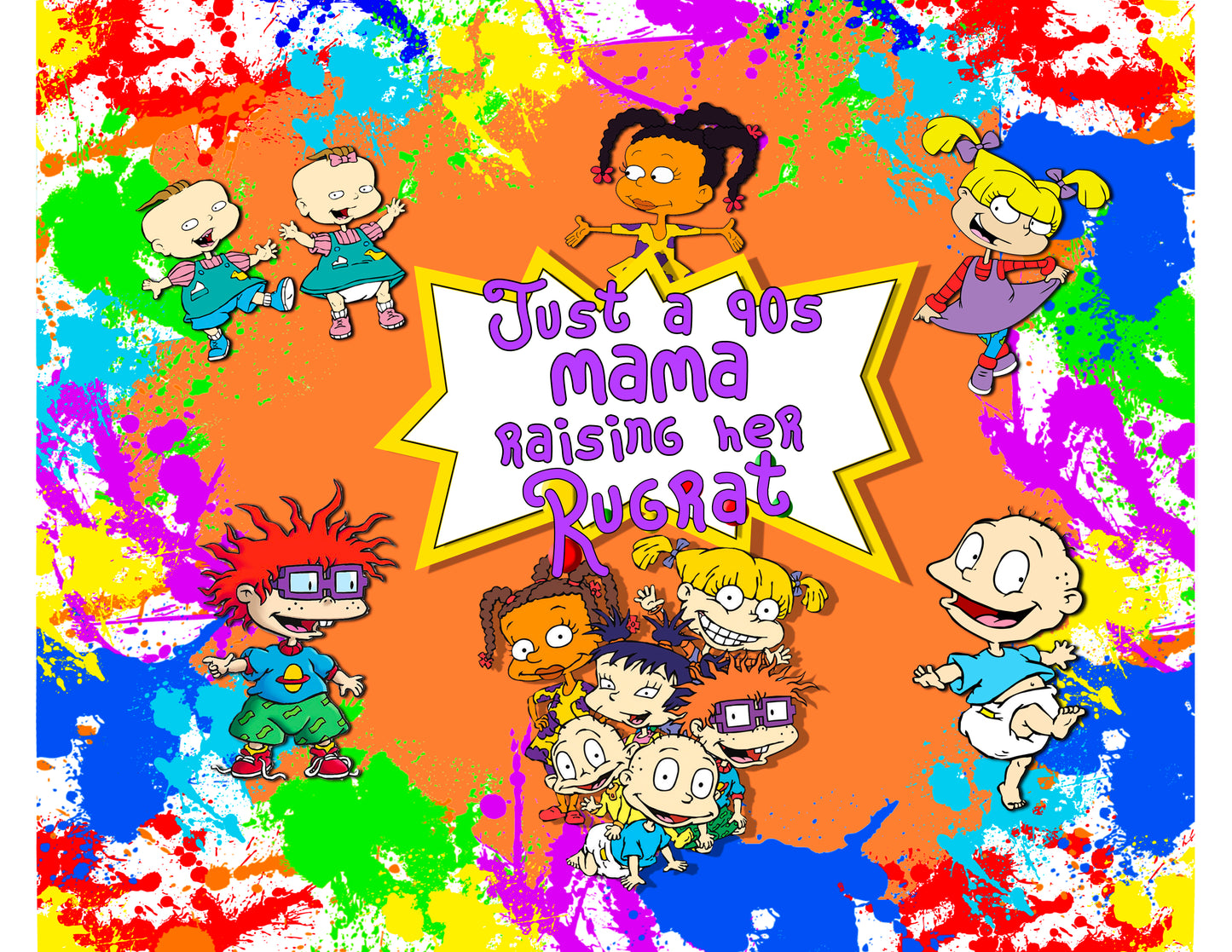 20 oz Skinny Tumbler - 90s Momma Raising Rugrats