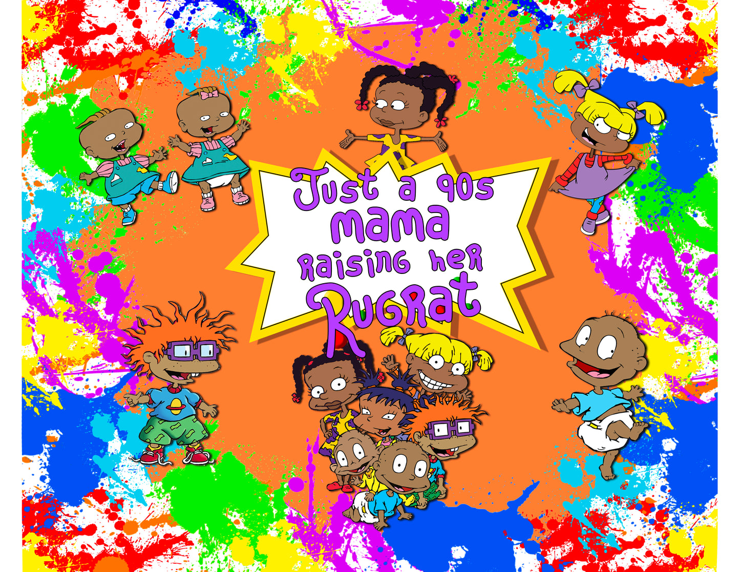 20 oz Skinny Tumbler - 90s Momma Raising Rugrats