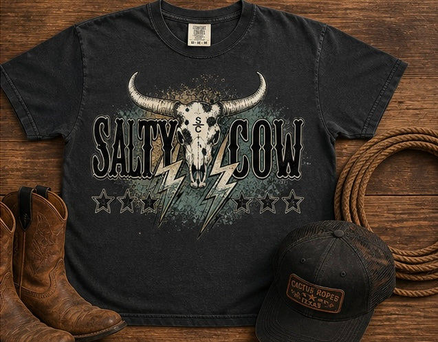 Salty Cow Skull Shock Tee
