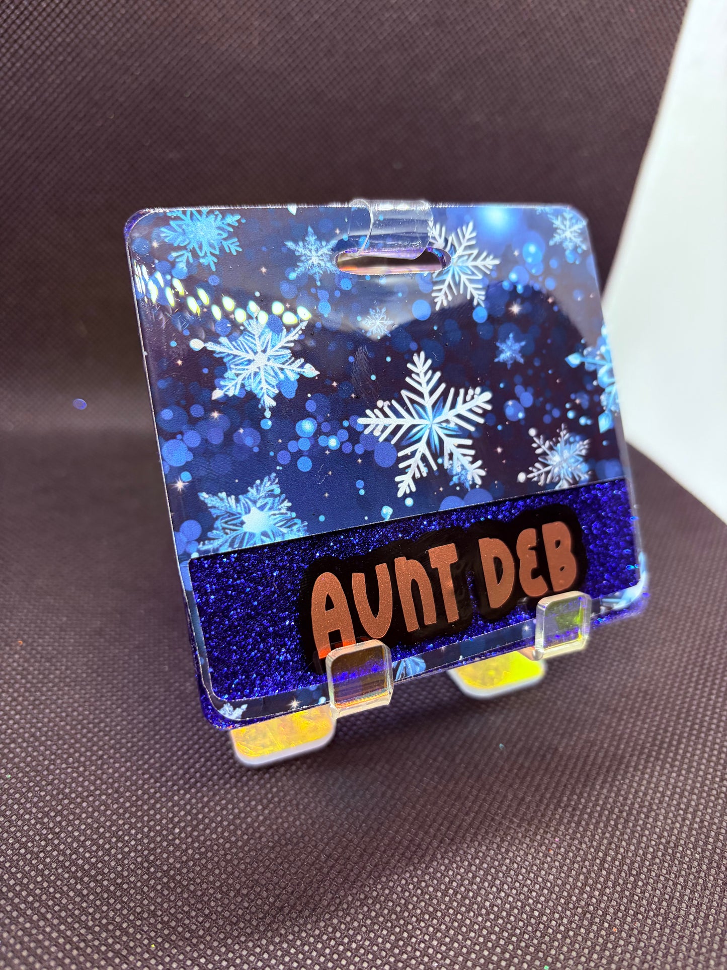 Blue Snowflake Badge Buddy