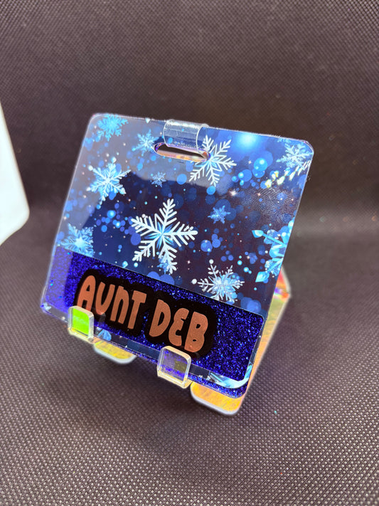 Blue Snowflake Badge Buddy