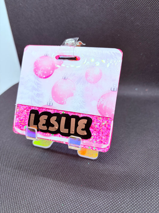 Pink Ornament Badge Buddy