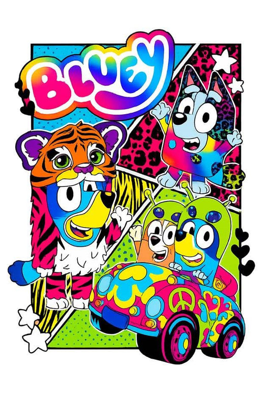 20oz Tumbler- Lisa Frank Bluey