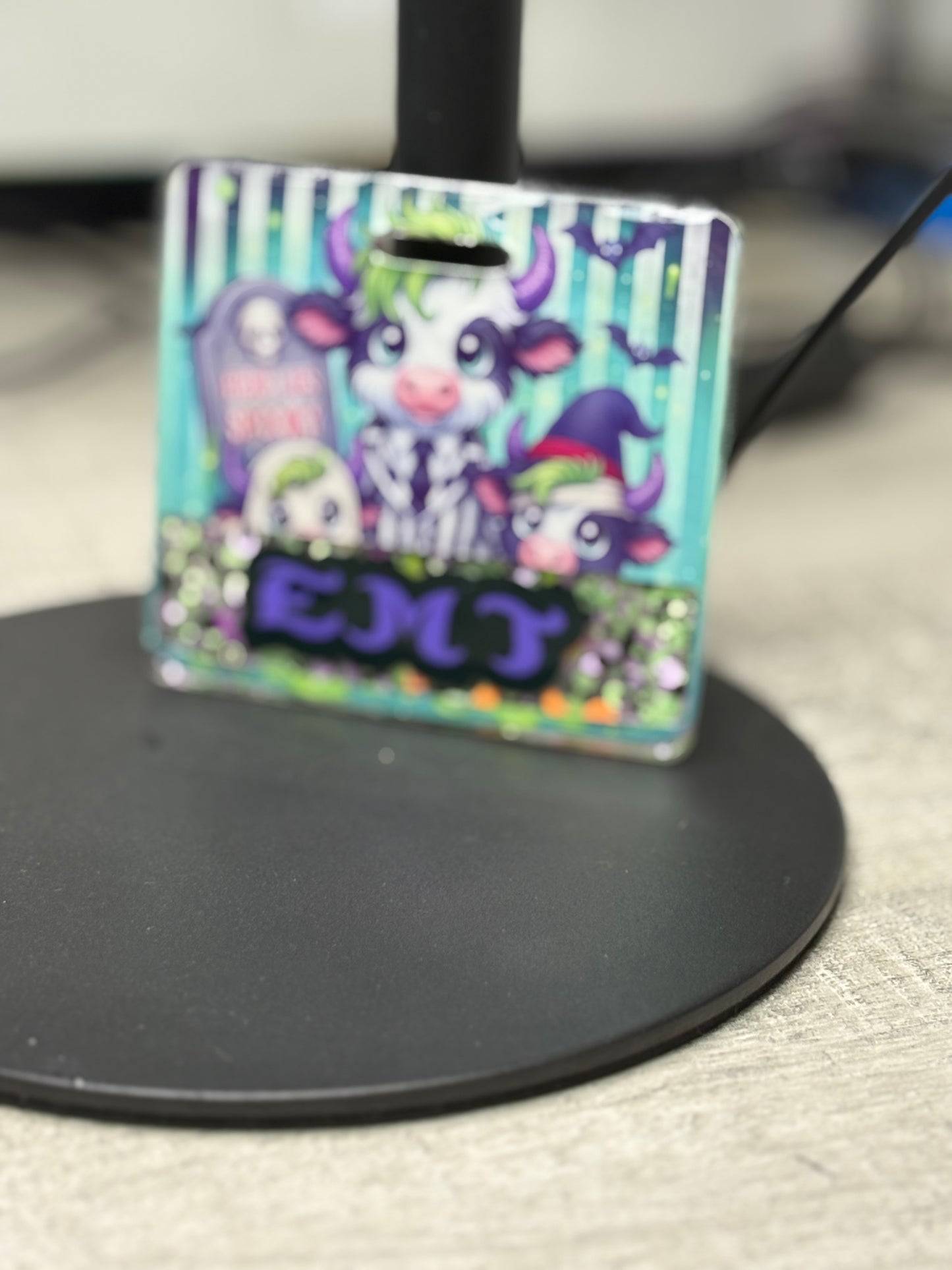 Beetlejuice Highland Cow Badge Buddy