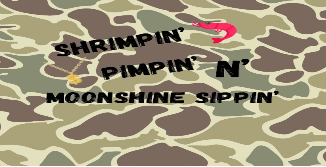 License Plate - Shrimpin N Pimpin