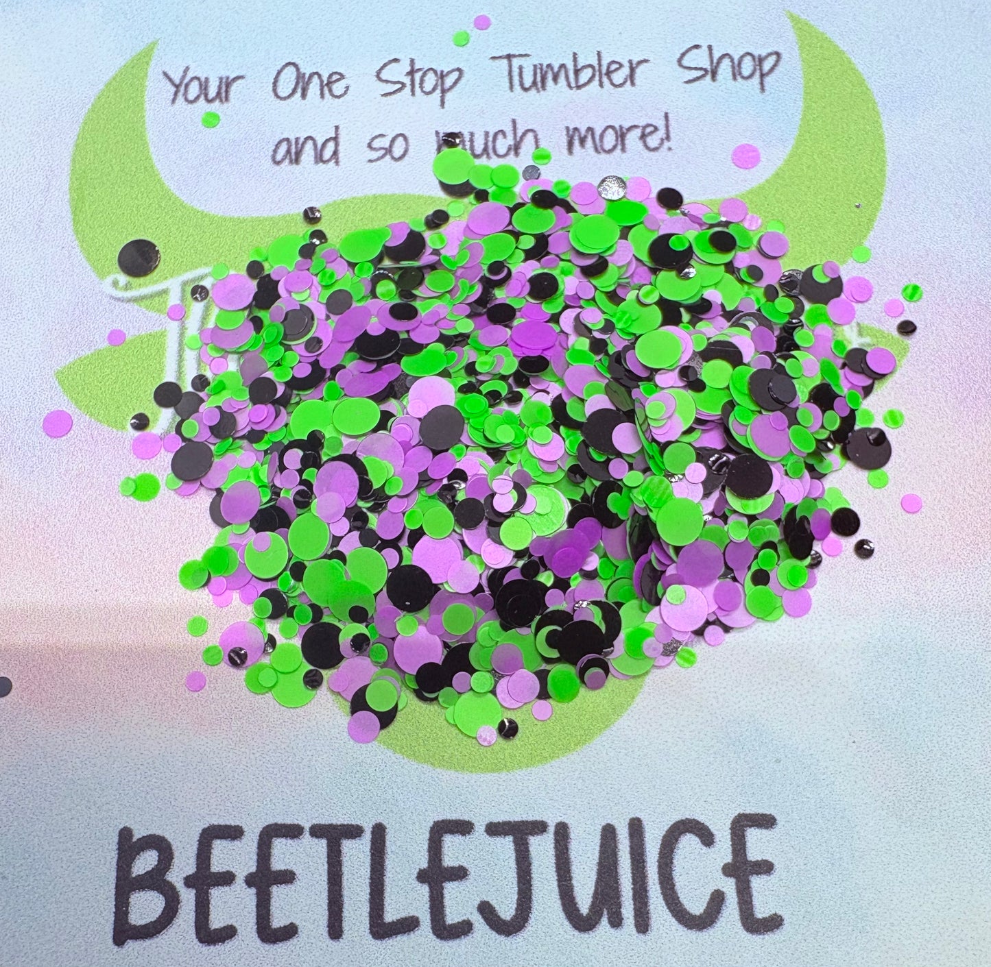 Beetlejuice Highland Cow Badge Buddy