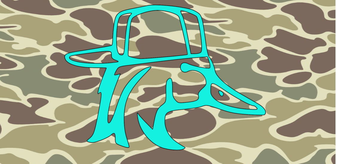 Duck Tag // Duck License Plate // Backwards Hat Duck // Old School Camo // Truck Tags
