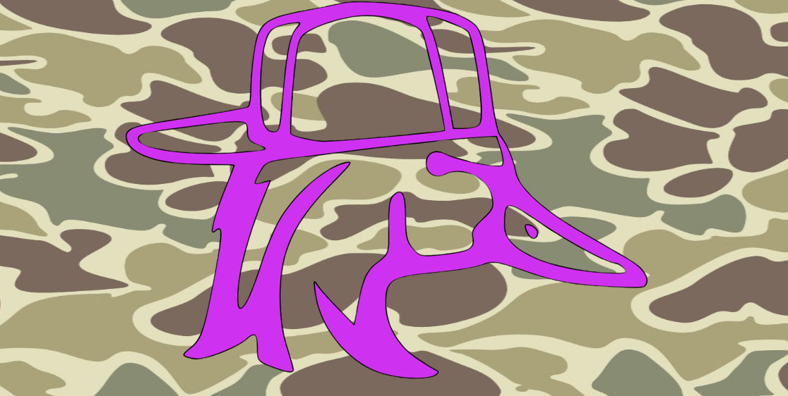 Duck Tag // Duck License Plate // Backwards Hat Duck // Old School Camo // Truck Tags