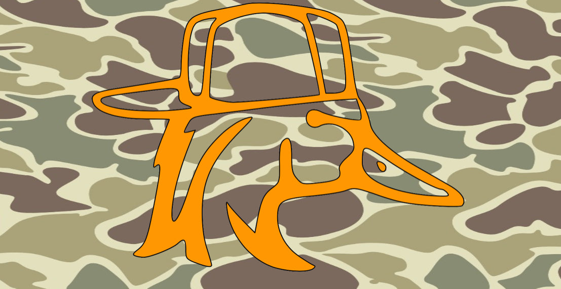 Duck Tag // Duck License Plate // Backwards Hat Duck // Old School Camo // Truck Tags