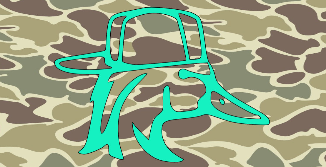Duck Tag // Duck License Plate // Backwards Hat Duck // Old School Camo // Truck Tags