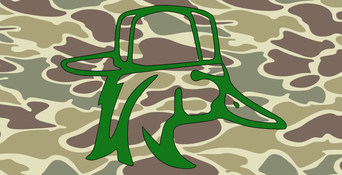 Duck Tag // Duck License Plate // Backwards Hat Duck // Old School Camo // Truck Tags