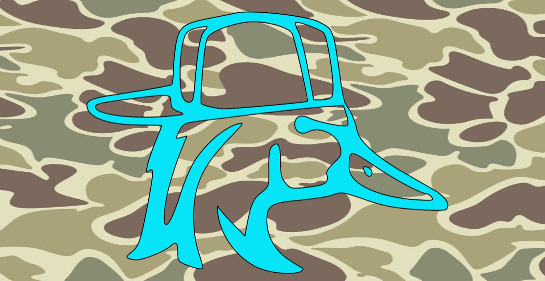 Duck Tag // Duck License Plate // Backwards Hat Duck // Old School Camo // Truck Tags