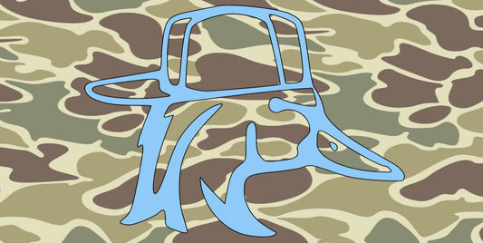 Duck Tag // Duck License Plate // Backwards Hat Duck // Old School Camo // Truck Tags