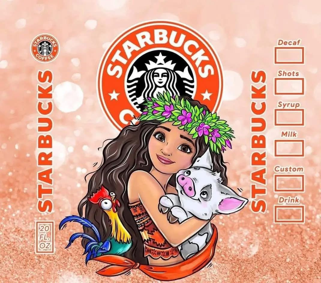 20 oz Skinny Tumbler - Starbees Moana