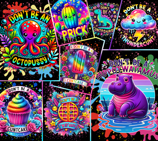 20 oz Skinny Tumbler - Funny Neon Affirmation